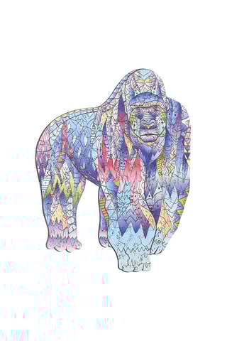 Puzzle gorille 3D en bois - Dès 3 ans - A4