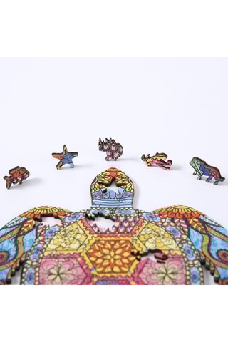 Puzzle tortue 3D en bois - Dès 3 ans - A4