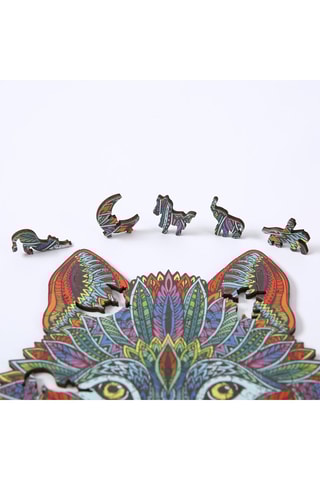 Puzzle loup 3D en bois - Dès 3 ans - A4