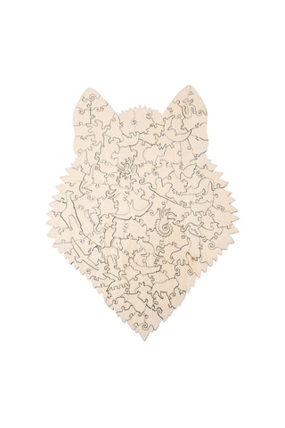 Puzzle loup en bois