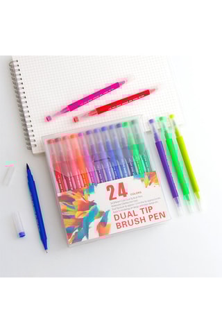 24 feutres double pointe - 1-2 mm / 0,4 mm