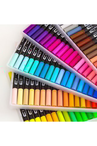 100 feutres doubles - Multicolore