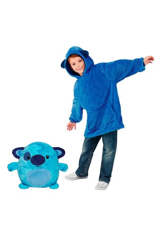 Sweat convertible en peluche extra douce - Bleu