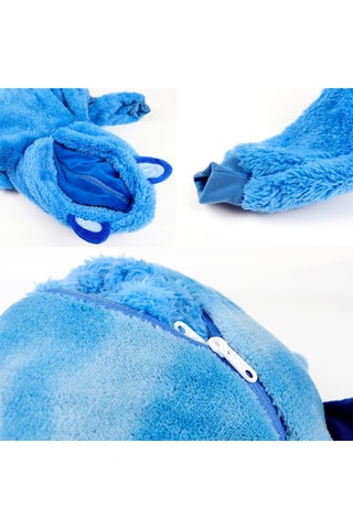 Sweat convertible en peluche extra douce - Bleu