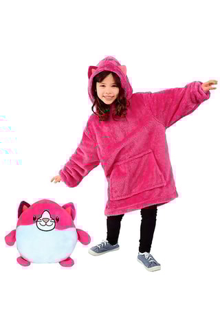 Sweat convertible en peluche extra douce - Fuchsia