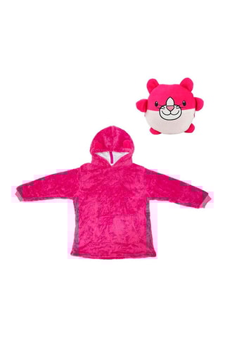 Sweat convertible en peluche extra douce - Fuchsia
