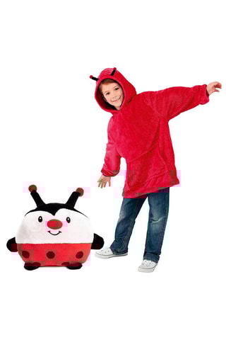 Sweat convertible en peluche extra douce - Rouge