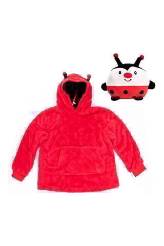 Sweat convertible en peluche extra douce - Rouge