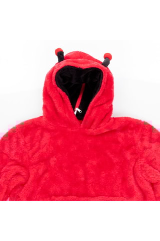 Sweat convertible en peluche extra douce - Rouge