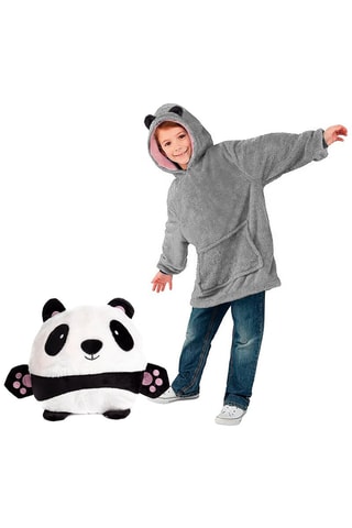 Sweat convertible en peluche extra douce - Gris