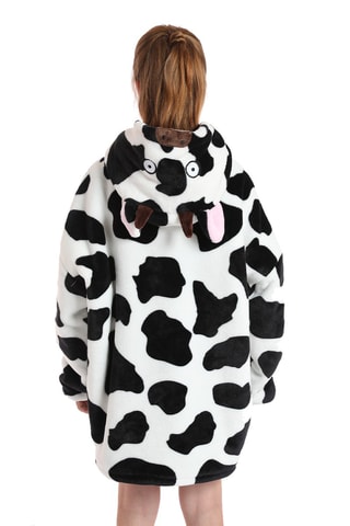 Sweat d'intérieur vache - Blanc et noir