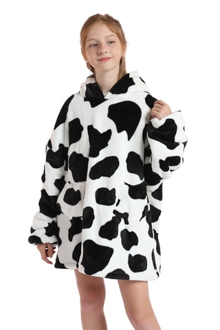 Sweat d'intérieur vache - Blanc et noir