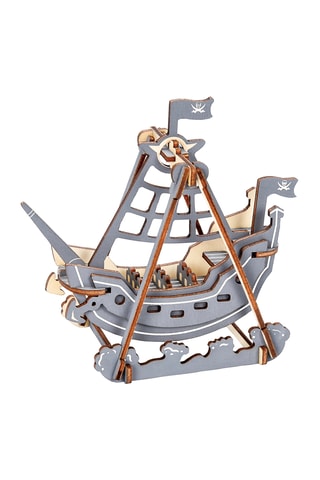 Maquette 3D bateau pirate en bois - 27 pièces - Dès 3 ans