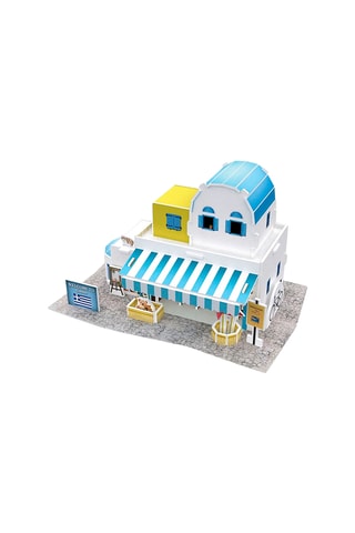 Puzzle 3D World style îles grecques boutique souvenir en bois de tilleul - 43 pièces - Dès 6 ans