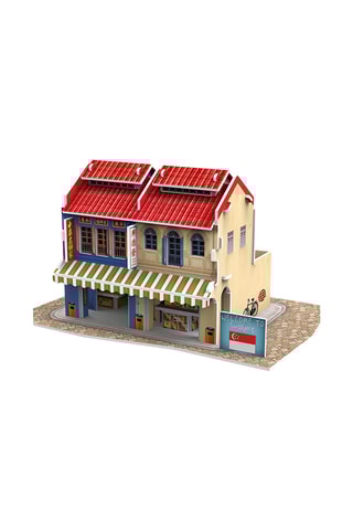 Puzzle 3D World style singapour maison traditionnelle en bois de tilleul - 32 pièces - Dès 6 ans