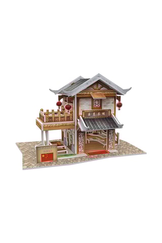 Puzzle 3D World style chine orientale magasin de thé lemin traditionnel - 46 pièces