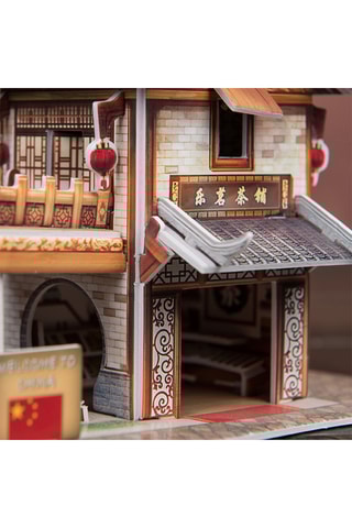Puzzle 3D World style chine orientale magasin de thé lemin traditionnel - 46 pièces