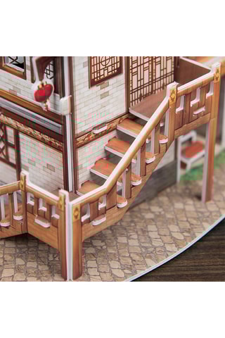 Puzzle 3D World style chine orientale magasin de thé lemin traditionnel - 46 pièces