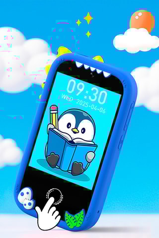 Téléphone éducatif pour enfants - Bleu roi - 32Go