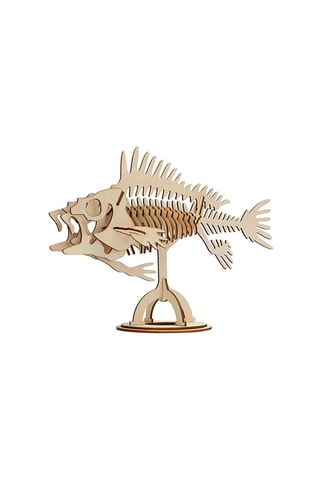 Puzzle 3D fossile de poisson en bois - 26 pièces - Dès 8 ans