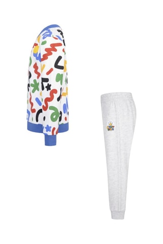 Sweat et pantalon - Ecru et gris clair chiné