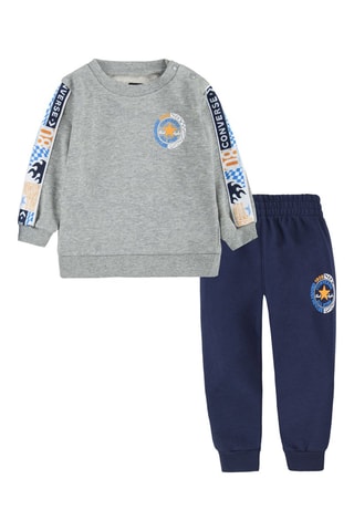 Sweat et jogging Gris clair chiné et bleu marine