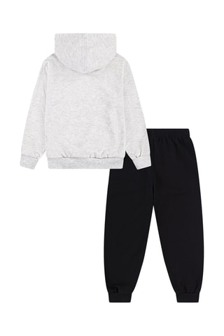 Sweat à capuche et pantalon - Gris chiné et noir