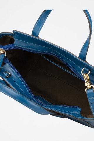 Sac à main en cuir Elettra - Bleu foncé 