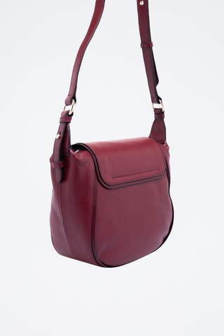 Sac à bandoulière en cuir Domitilla - Rouge foncé