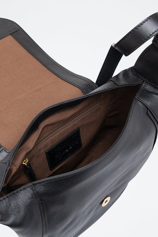 Sac à bandoulière en cuir Domitilla - Noir