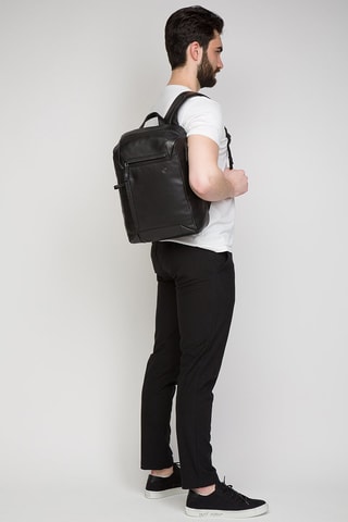 Sac à dos en cuir - Noir