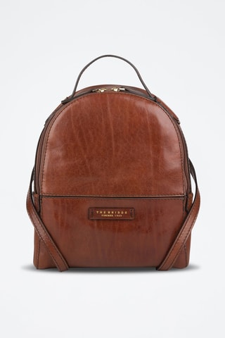 Sac à dos en cuir Elettra - Marron 