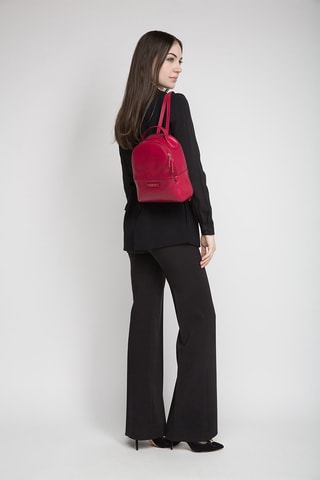 Sac à dos en cuir Elettra - Fuchsia 