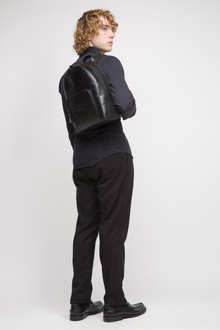 Sac à dos en cuir Elettra - Noir 