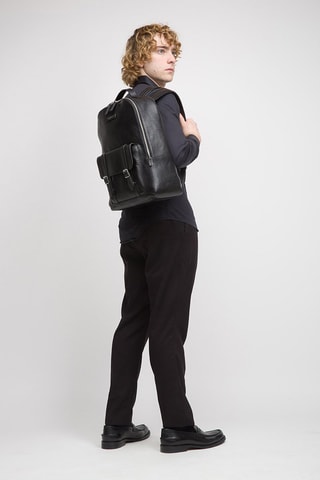 Sac à dos en cuir Cesare - Noir 