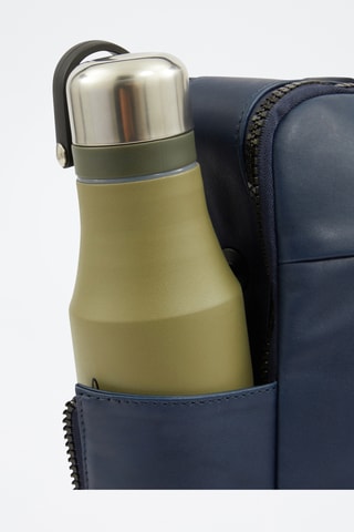 Cartable en cuir - Bleu marine