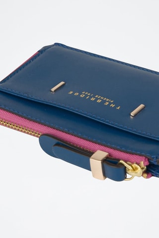 Porte-cartes en cuir Chiara - Bleu