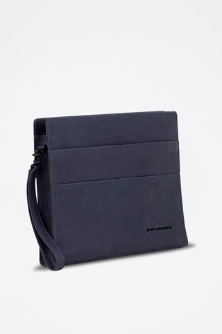 Pochette en cuir - Bleu marine