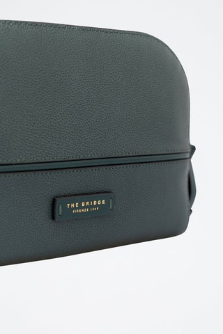 Trousse en cuir - Vert foncé