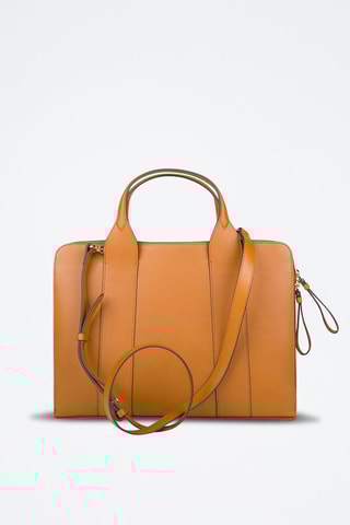 Porte-documents en cuir Elena - Cognac