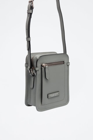 Sac bandoulière en cuir Montecristo - Gris