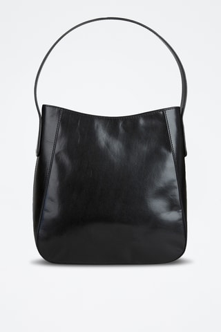 Sac porté épaule en cuir Maddalena - Noir