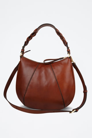 Sac porté épaule en cuir Brigida - Marron