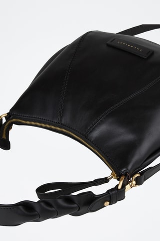 Sac porté épaule en cuir Brigida - Noir