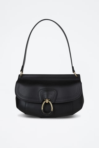 Sac porté épaule en cuir Erica - Noir