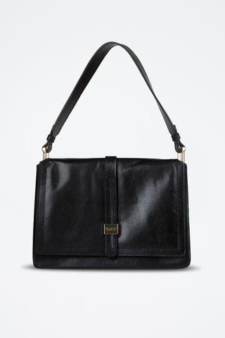 Sac porté épaule en cuir Beatrice - Noir