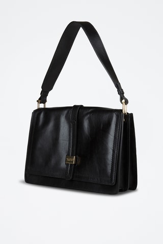 Sac porté épaule en cuir Beatrice - Noir