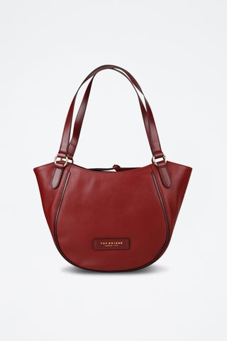 Sac porté épaule en cuir - Bordeaux