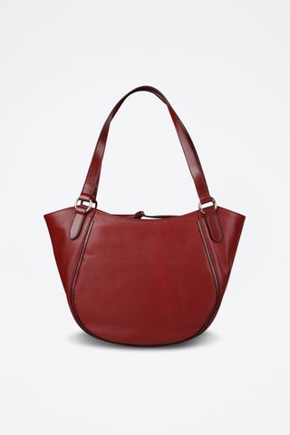 Sac porté épaule en cuir - Bordeaux