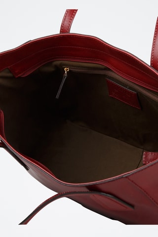 Sac porté épaule en cuir Maddalena - Bordeaux